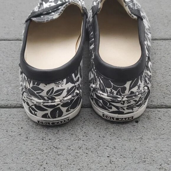 Cole Haan Pinch Weekender Floral Canvas Penny Loafer Shoes | Cole Haan Slip Ons - Picture 6 of 10